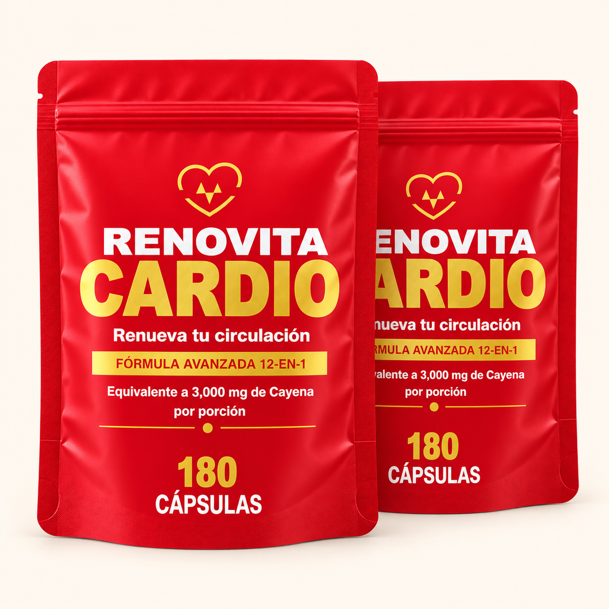 Renovita Cardio — Fórmula 12 en 1 con Capsaicina de Cayena (prueba)